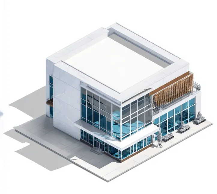 3D model of a commercial building prepared for stakeholder review
