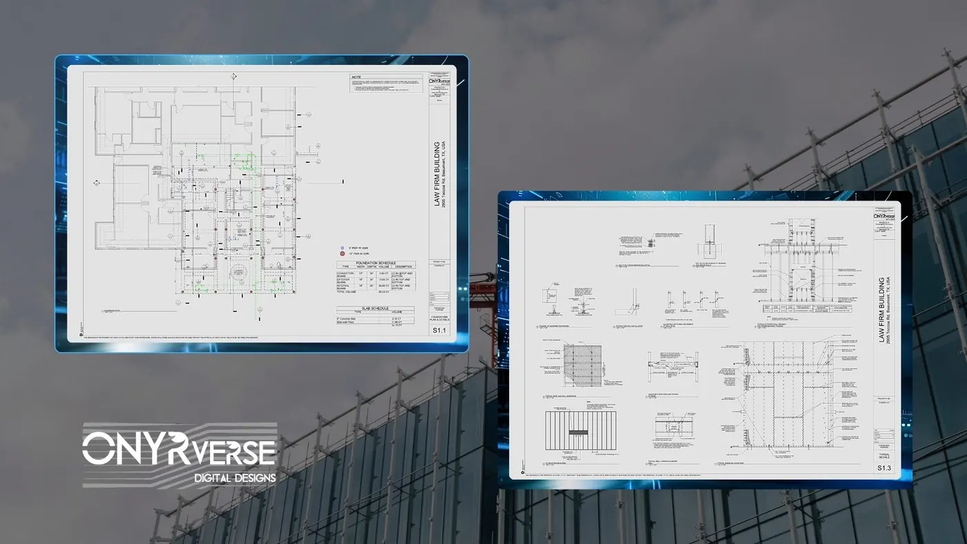 Mechanical plan sheets coordinated with architectural drawings