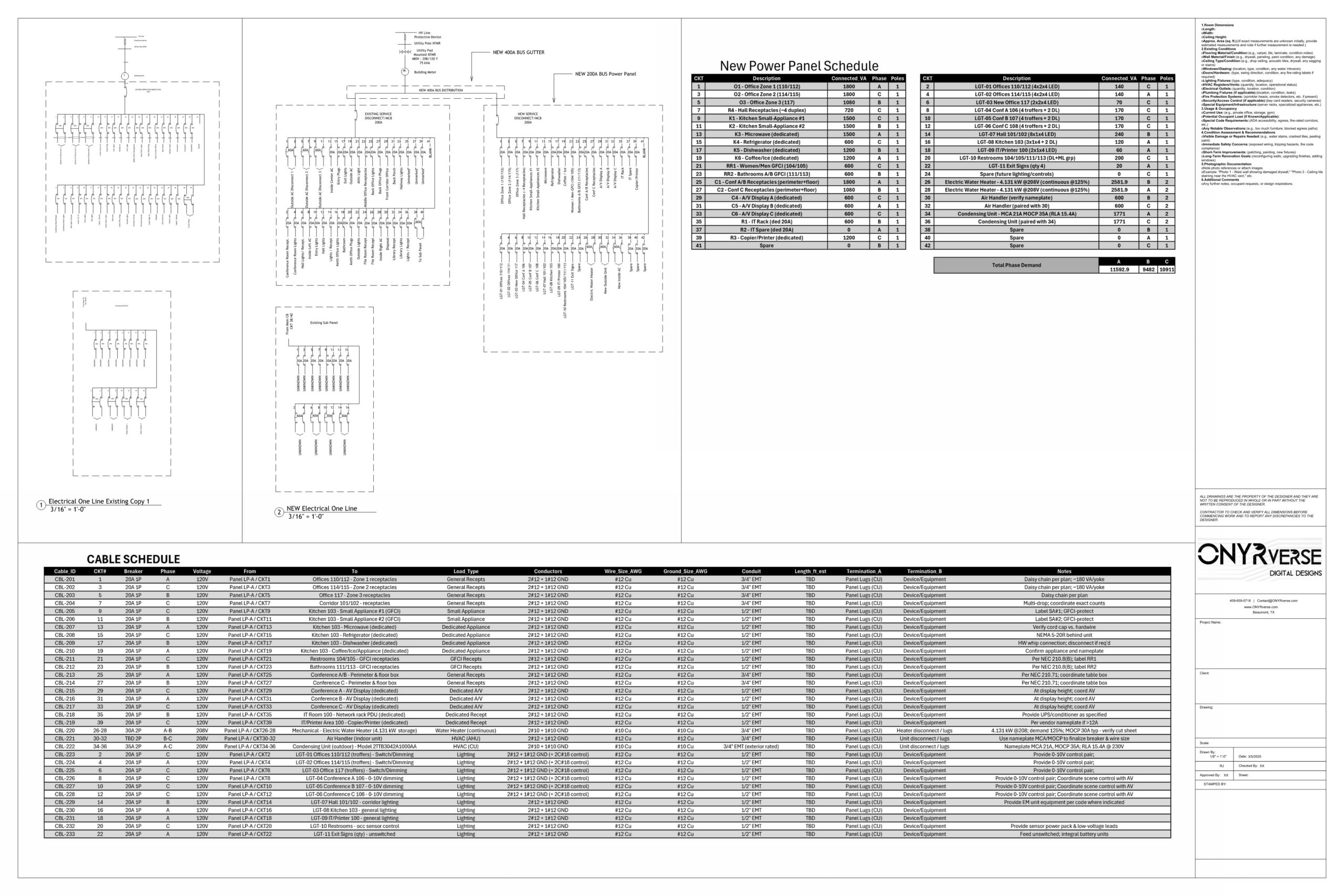 Electrical One line Page