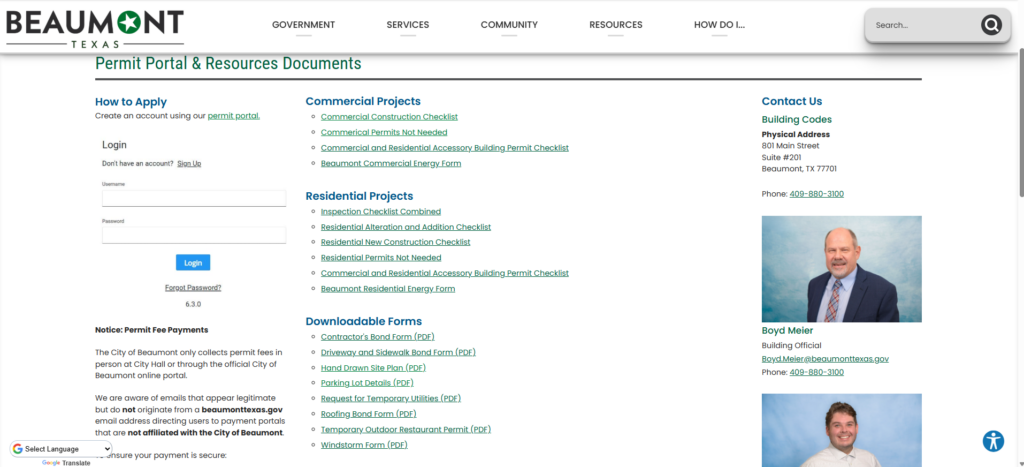 website cover page